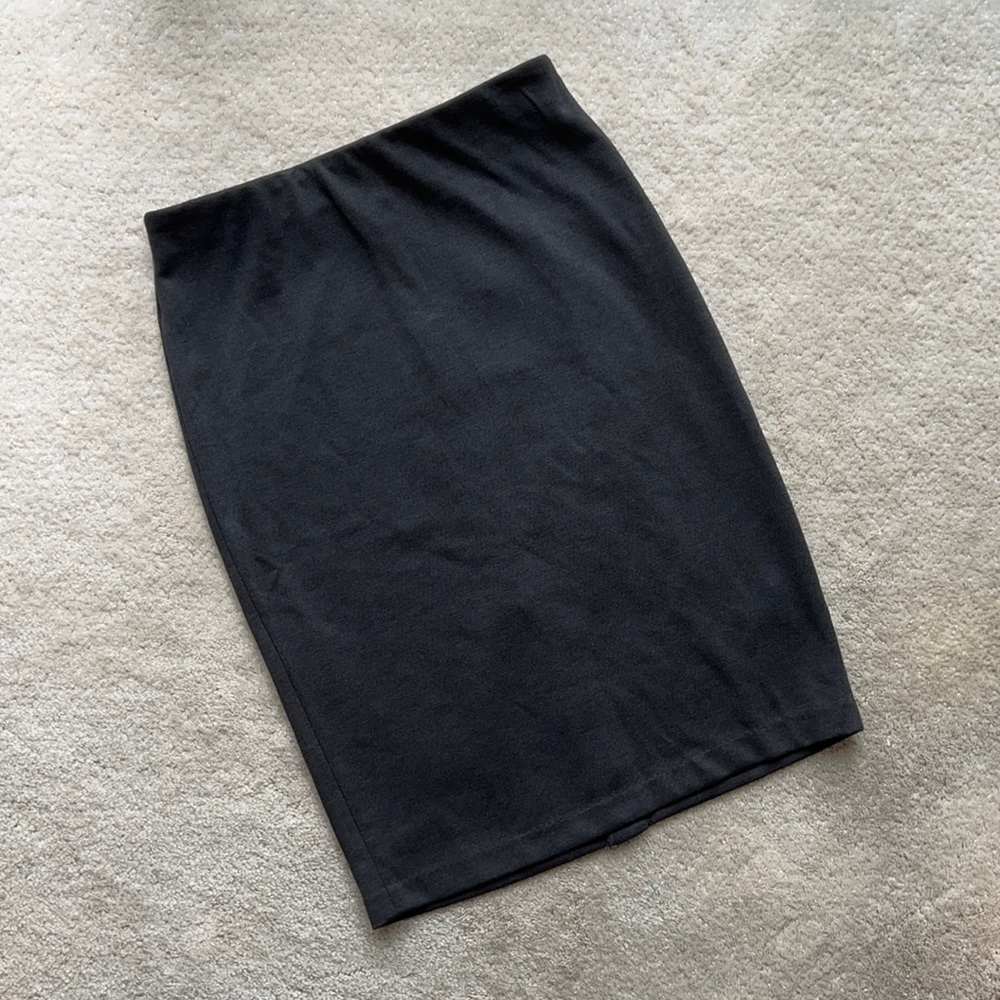 Philosophy Dark Gray Stretch Pencil Skirt